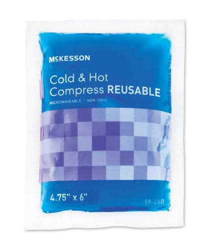 McKesson Cold and Hot Compress Reusable Gel Ice Hot Packs, 4.75 x 6 in - size: Small (4.75" x 6")
