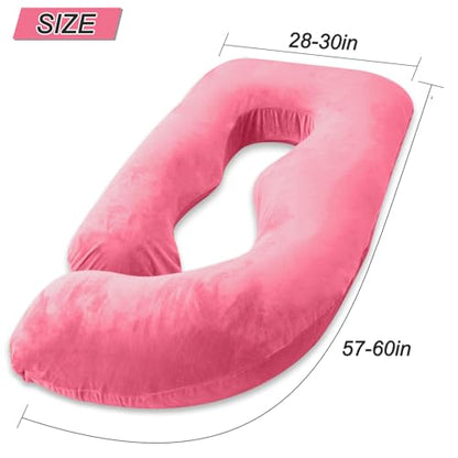60 Inch Pregnancy Pillow for Sleeping (RED) - color: Red