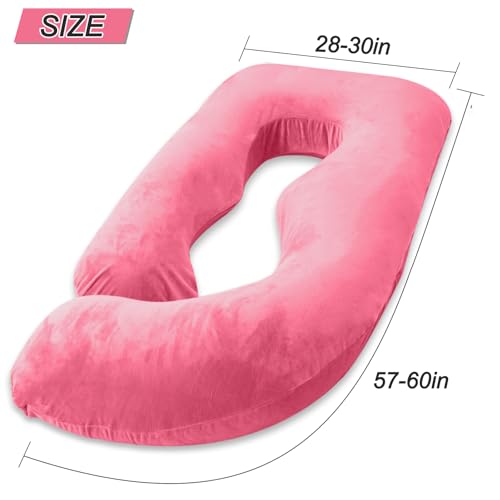 60 Inch Pregnancy Pillow for Sleeping (RED) - color: Red