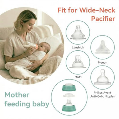 Breast Milk Storage Bottles,10oz Wide Neck Plastic Bottles for Pumping - color: Purple