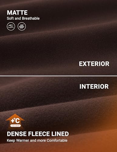 CRZ YOGA Matte Fleece Lined Leggings 25'' - color: Hot Fudge Brown, size: Small