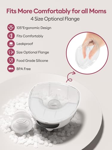 Lulia Breast Pump Hands Free, 4 Mode and 9 Level Wearable Breast Pump