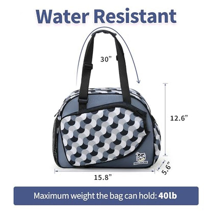 Boulder Bee Pickleball Tote Bag for Women with Paddle Holder - color: Blue wave