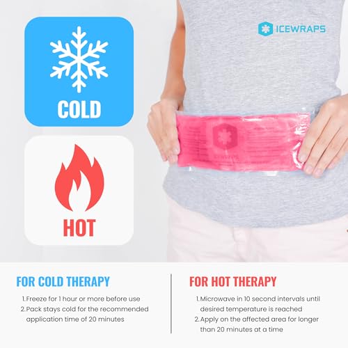 ICEWRAPS 6"x12" Flexible Extra-Large Gel Reusable Ice Packs, 2 Pack - Pink - size: 6"x12", style: Pink - 2Pack