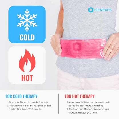 ICEWRAPS 6"x12" Flexible Extra-Large Gel Reusable Ice Packs, 2 Pack - Pink - size: 6"x12", style: Pink - 2Pack