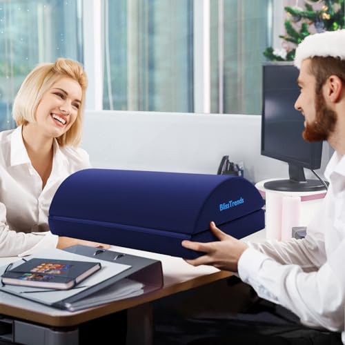 BlissTrends Foot Rest Under Desk, Foot Stool with 2 Adjustable Heights - color: Blue, size: XX-Large