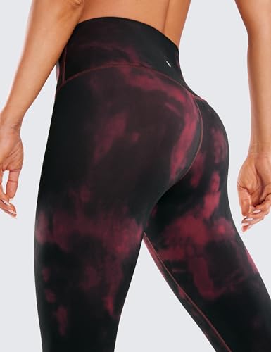 CRZ YOGA Butterluxe Leggings 25" - color: Burgundy Tie Dye, size: X-Small