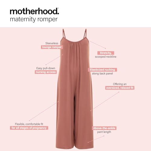 Motherhood Maternity Women's Lounge Romper - color: Withered Rose, size: Small