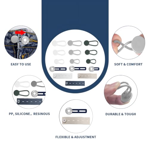 15PCS Button Extenders for Jeans,Pants Button Extender for Women Men,3Style - color: Style B_15PCS, 3 Styles