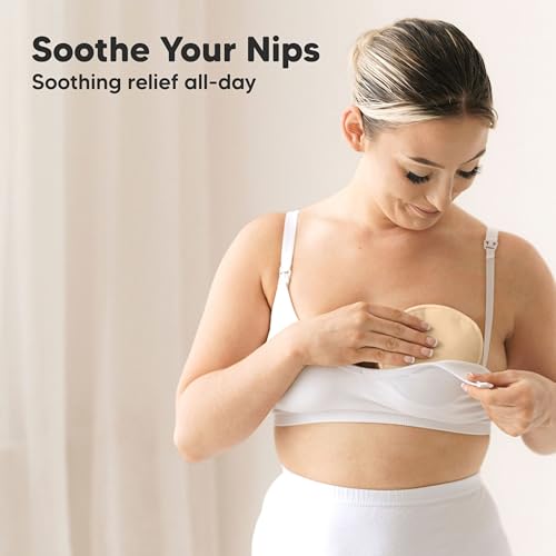 14-Pack Reusable Nursing Pads for Breastfeeding (Bare Beige, L 4.8") - color: Bare Beige, size: Large 4.8"