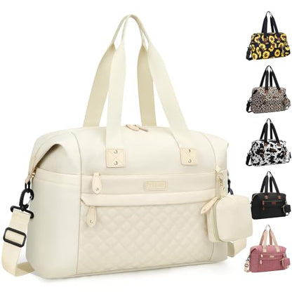 Pritent Diaper Bag Tote Waterproof Maternity Baby Bags with Pacifier Case - color: White, size: Medium