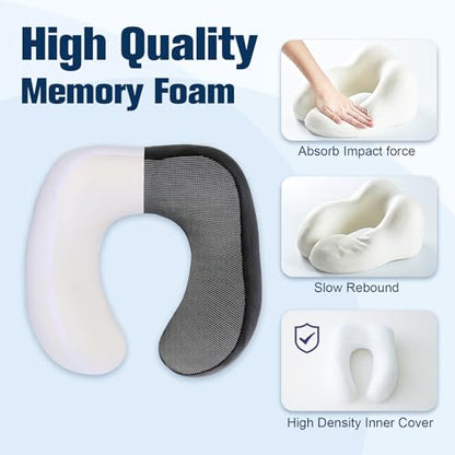 Cirorld Neck Pillow for Traveling, Travel Pillows for Airplanes Black - color: Black