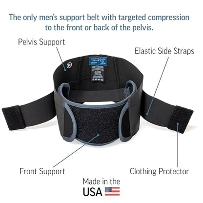 OPTP Men’s Pelvic Support Belt by Diane Lee – SI Joint Belt, Small - size: Small (Pant Size 30-32)