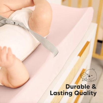 2-Pack Baby Changing Pad Cover for Girl, Boy, 34x18 (Mist Rose) - color: Mist Rose, size: Viscose derived from Bamboo