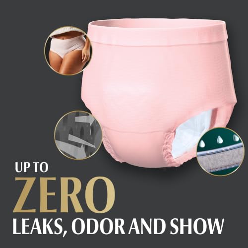 Depend Silhouette Incontinence Underwear for Women, Small, 60 Count - color: Pink, size: Small
