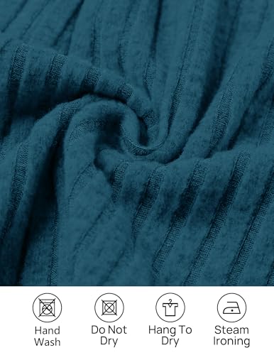 CzzzyL Womens Nursing Fall Dresses Square Neck Knit Sweater with Pockets - color: Purplishblue, size: Medium