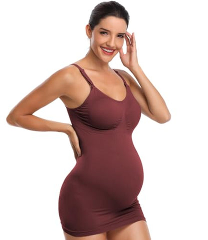 Womens Nursing Tank Tops Built in Bra for Breastfeeding Maternity Camisole Brasieres - color: Black/Dgrey/Wine, size: Medium