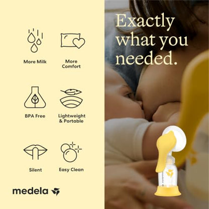Medela Harmony Manual Breast Pump, On-the-Go, More Milk Output - style: Harmony Manual Breast Pump
