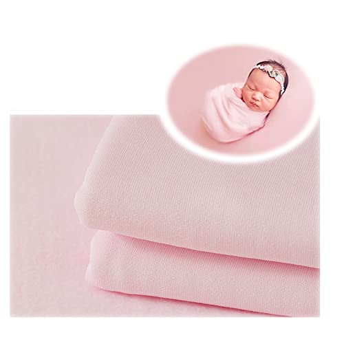 3Pcs Newborn Photography Props Baby Photoshoots Photo Posing Wraps Backdrops with Headband Stretch (Wrap + Backdrop + Headband, Light Pink) - color: Light Pink