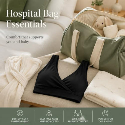 LoveSteady Crossover Nursing & Lounge Sleep Bra - size: Large
