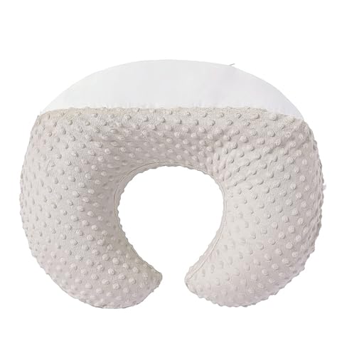 Dots Nursing Pillow Cover, Plush Breastfeeding Pillow Case - color: Sand