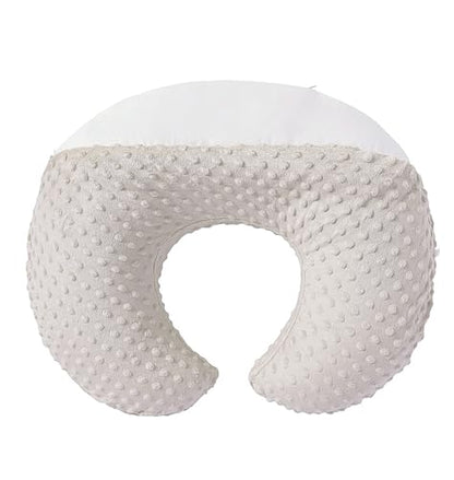 Dots Nursing Pillow Cover, Plush Breastfeeding Pillow Case - color: Sand