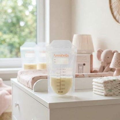 Annabella Breast Milk Storage Bags 50-Pack - BPA Free, Double Seal