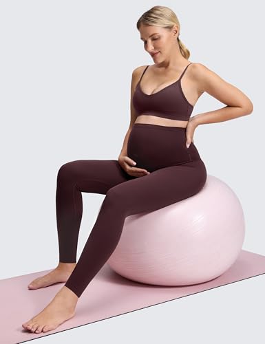 CRZ YOGA Maternity Extra Long Leggings 30'' - color: Ripe Plum, size: Small