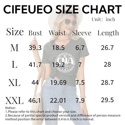 Nurse V Neck T Shirts for Women, Certified Nursing Assistant Tshirt - color: Dark Grey, size: Medium