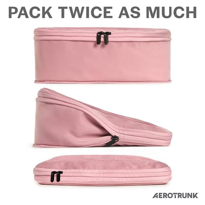 Aerotrunk Compression Packing Cubes for Travel, 2-Pack, Pink - color: Rose, size: 2-Pack