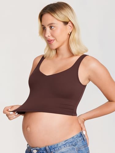 MOMANDA Longline Sports Nursing Bras - color: Taupe, size: Large
