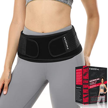 Sacroiliac SI Joint Hip Belt for Women Men - Lower Back Support Brace - size: PLUS (Hip Size 44-55 inch)’
