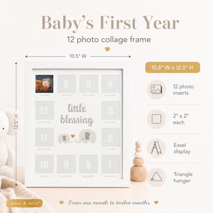 Kate & Milo Little Blessing First Year Baby Milestone Photo Frame - style: Little Blessings First Year