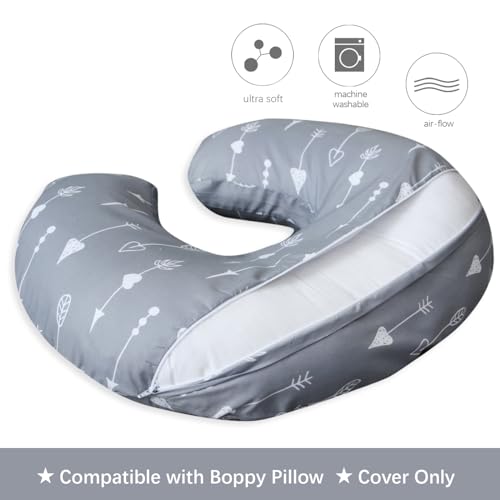 Biloban Nursing Pillow Cover 2 Pack for Boppy Pillow, Pink Cloud & Arrow - color: Pink Cloud & Arrow