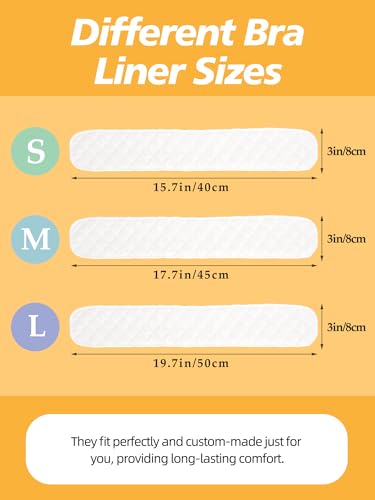 Cotton Bra Liners, 3-Layer Rectangle Under Breast Sweat Pads for Women, Bra Sweat Liners, Reusable, Washable - size: Small-6Pcs