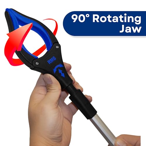 RMS 2 Pack 34 Inch Extra Long Reacher Grabber - Foldable with Rotating Jaw - size: 34 Inch (Pack of 2)