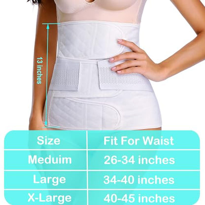 Post Belly Band Postpartum Recovery Belt Girdle Belly Binder, Cotton - size: X-Large