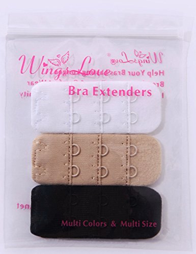 Wingslove Womens Bra Extender Bra Band Breathing room 3pcs-Pack Multi-size - color: 2 Hook 3/8 Inch