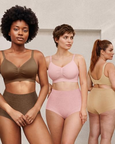 Women's High Waisted Cotton Underwear Tummy Control Briefs 4 Pack - color: Multi02-4p, size: Large