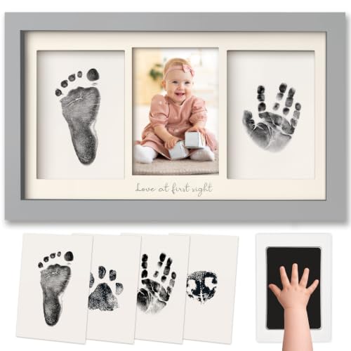 Inkless Hand and Footprint Kit, Boy Girl Newborn Keepsake (Cloud Gray) - color: Cloud Gray