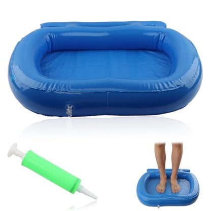 Inflatable Pool Foot Bath Basin, Portable PVC Foot Washing Tub for Pool