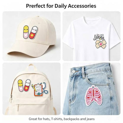 5Pcs Medical Nursing Student Nurse Iron On Patches