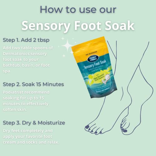 Dermatonics Sensory Foot Soak with Lime Oil and Coconut, 350g