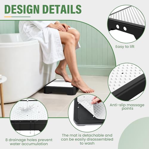 SOYO Mobility One Step Stool Platform for Adults & Elderly, Black-White - color: Black-white