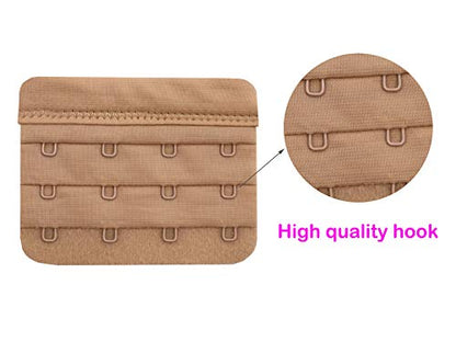Tamlien Bra Extender 2 Hook/3 Hook/4 Hook/5 Hook, Soft and Comfortable Bra Extension - color: Bra Extender 4 Hooks-skin Color-6