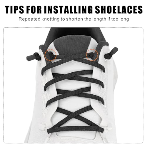 2Pairs Elastic Shoe Laces for ON Cloudtilt Sneakers - color: White03, size: 30in (75cm)