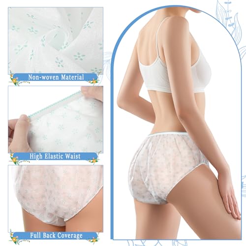 JaGely 51 Pcs Disposable Underwear for Women Nonwoven Briefs, Size L