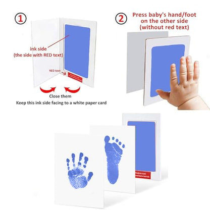 Large Inkless Hand and Footprint Kit, Baby Keepsake, 2-Pack - color: Green and Blue