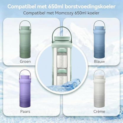 Breast Milk Storage Bottles,10oz Wide Neck Plastic Bottles for Pumping - color: Purple