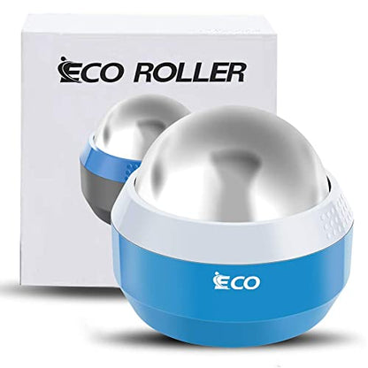 iECO Massage Ice Roller Ball Cold & Heat Therapy Plantar Fasciitis Roller - color: Blue & White